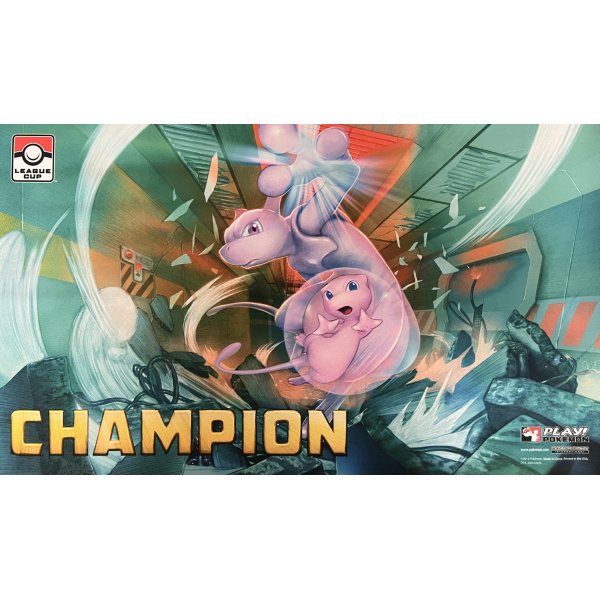 画像1: 【海外プレイマット】ミュウツー&ミュウ(champion)